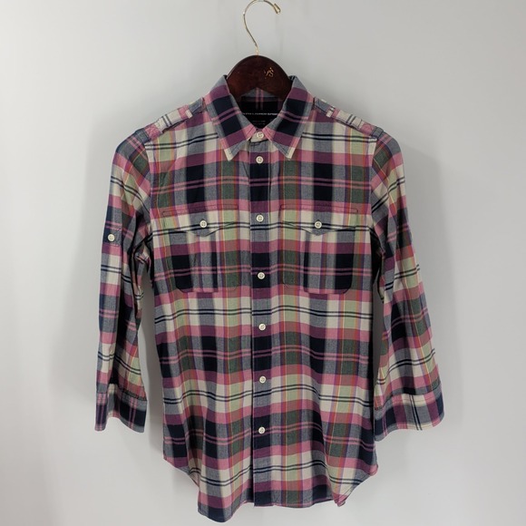 Ralph Lauren Tops - Ralph‎ Lauren Sport Classic Plaid Western Button-Up Shirt Multicolor Size 6